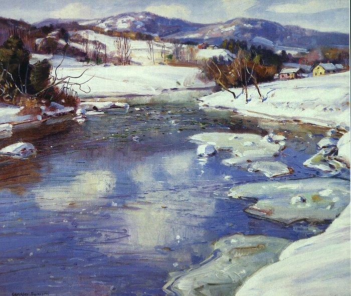 George Gardner Symons Valley Stream in Winter oil painting picture